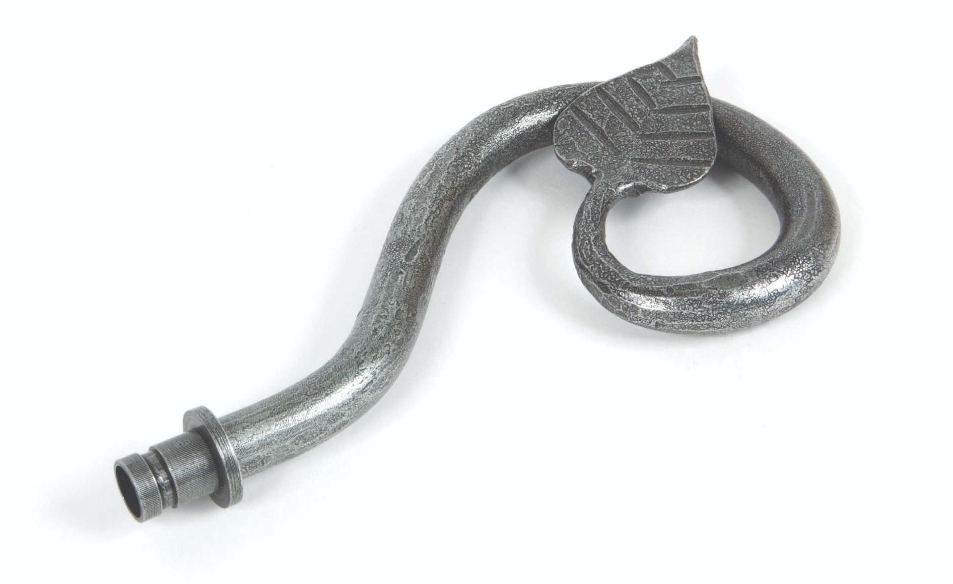 Pewter Leaf Curtain Finial Pair From The Anvil