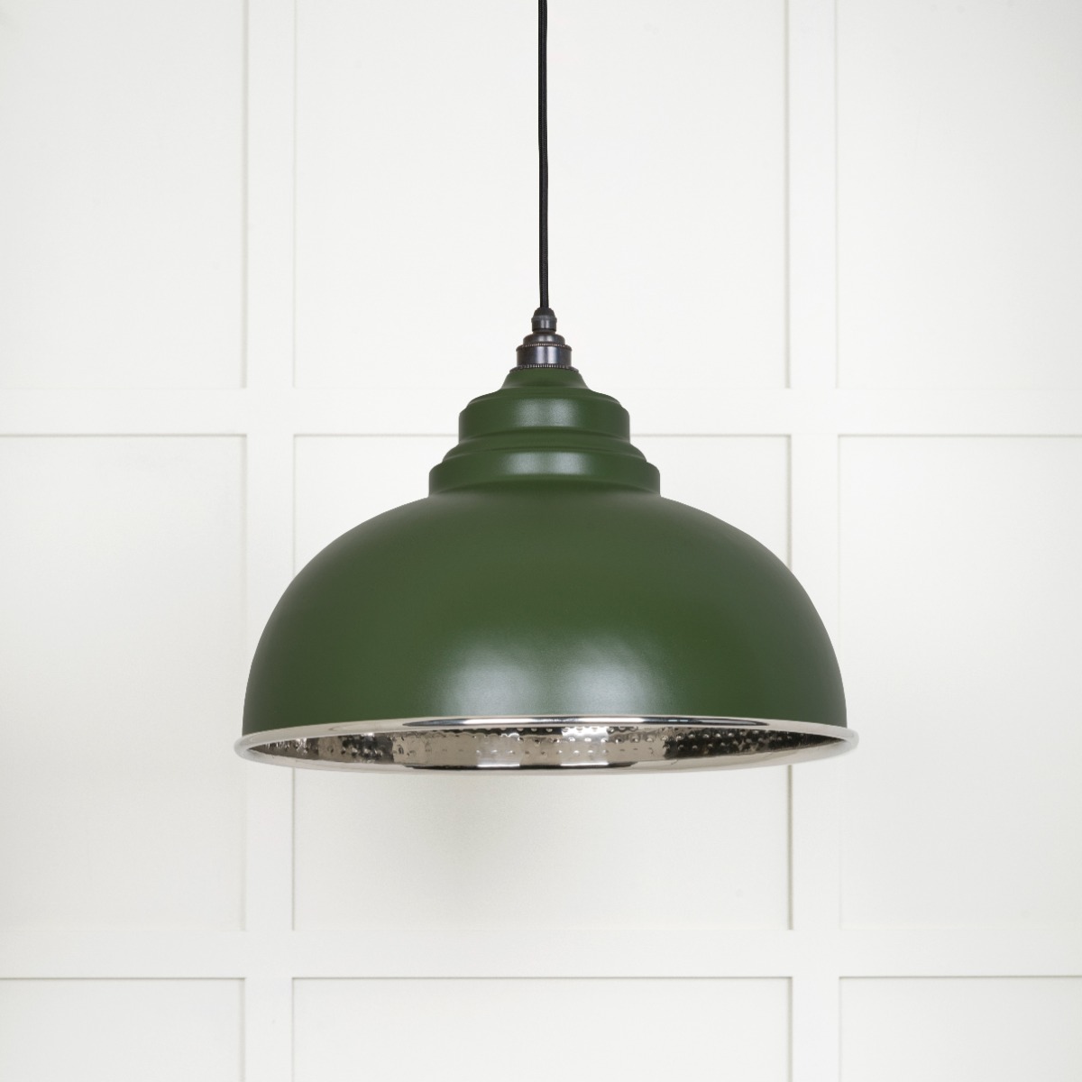 From The Anvil 45472H Hammered Nickel Harborne Pendant in Heath Hammered Nickel