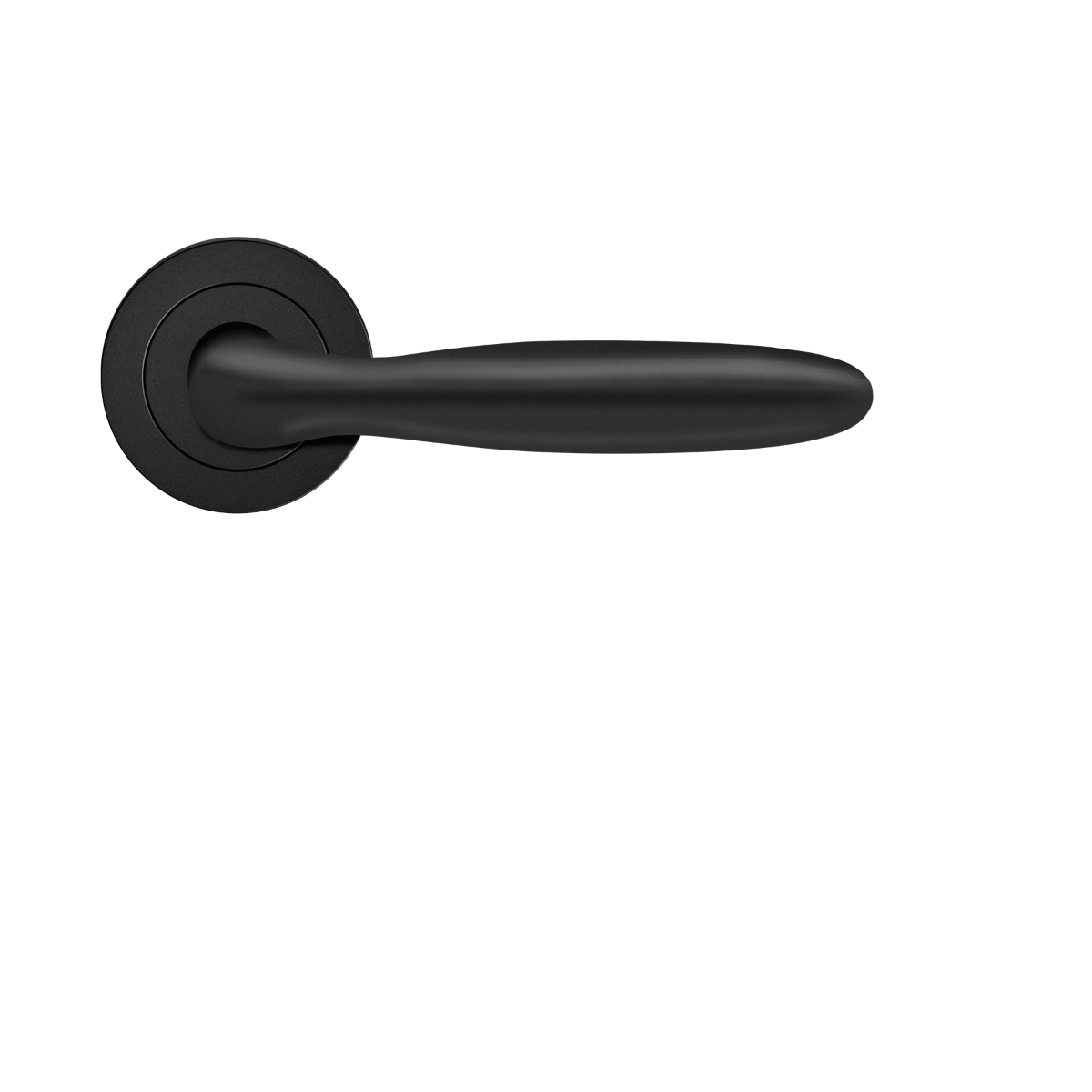 Karcher Design ER24 Corfu Door Handle on Round rose in cosmos black,