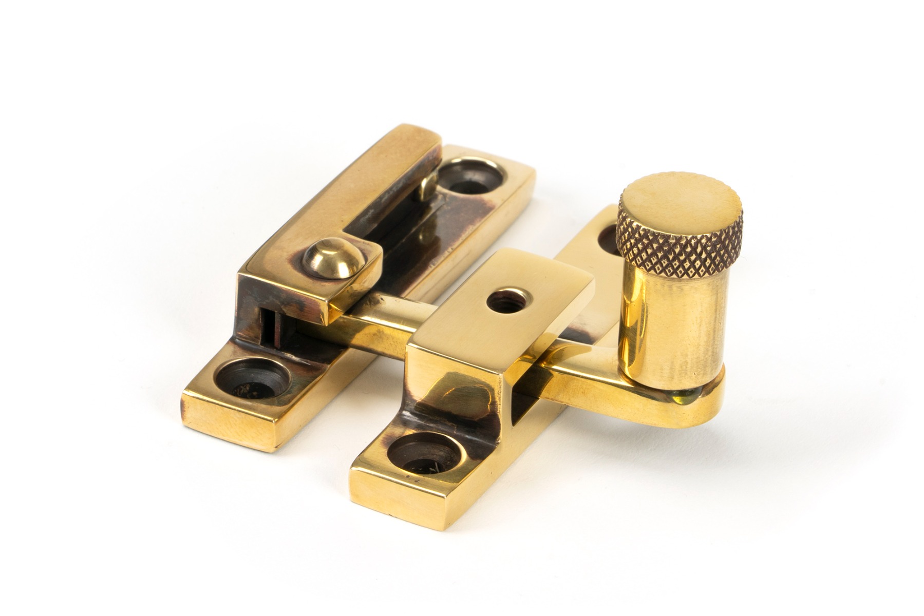 From The Anvil 45478 Aged Brass Brompton Quadrant Fastener - Narrow Aged Brass