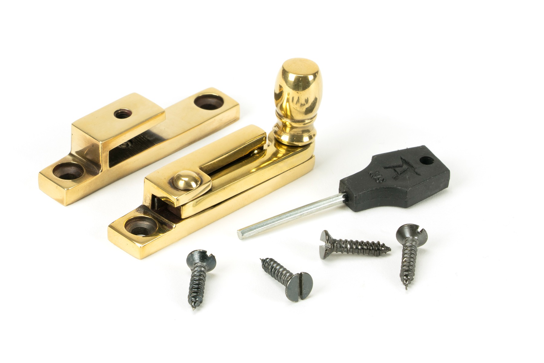 From The Anvil 45481 Aged Brass Mushroom Quadrant Fastener - Narrow Aged Brass
