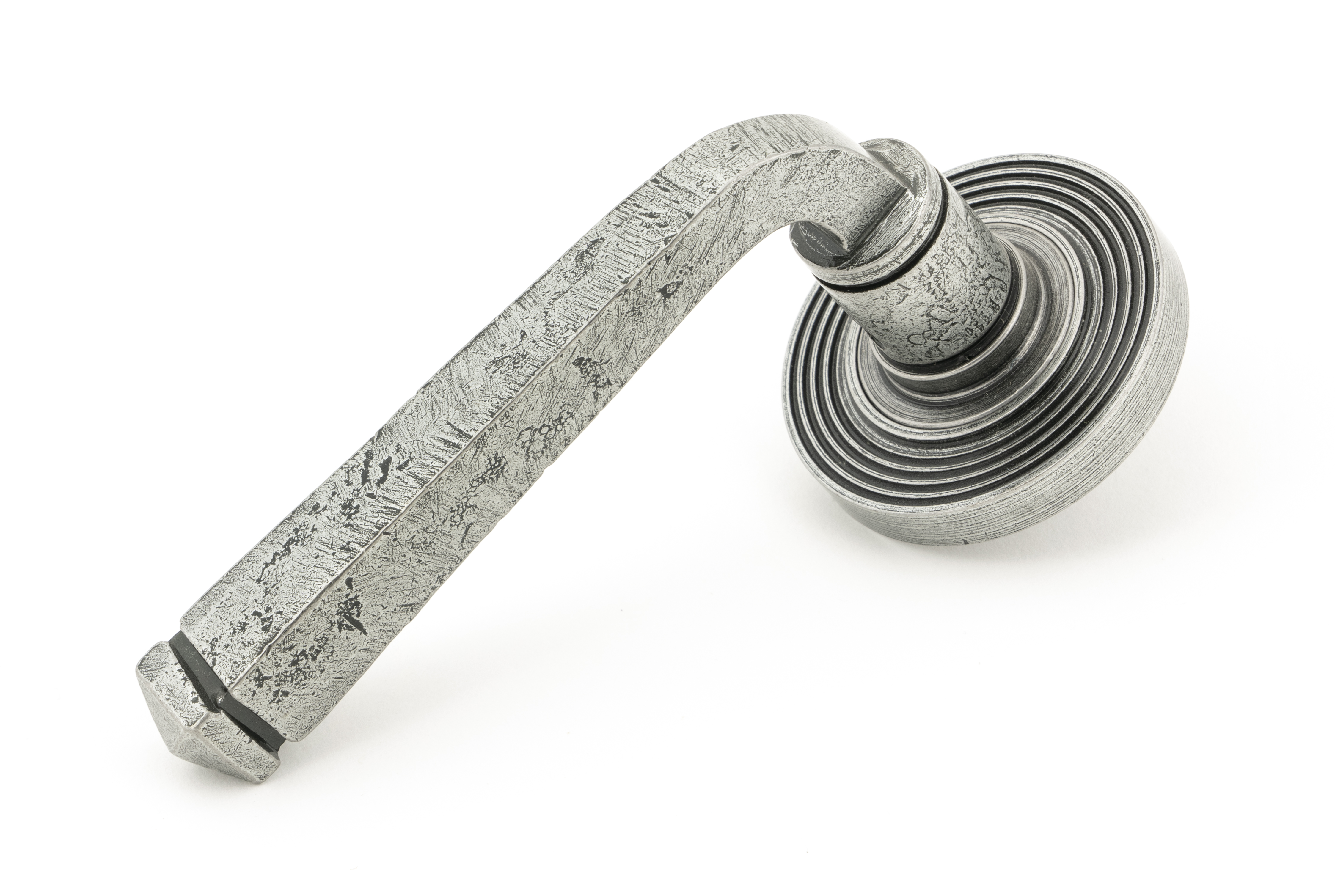 From The Anvil 45633 Pewter Avon Round Lever on Rose Set (Beehive Rose)