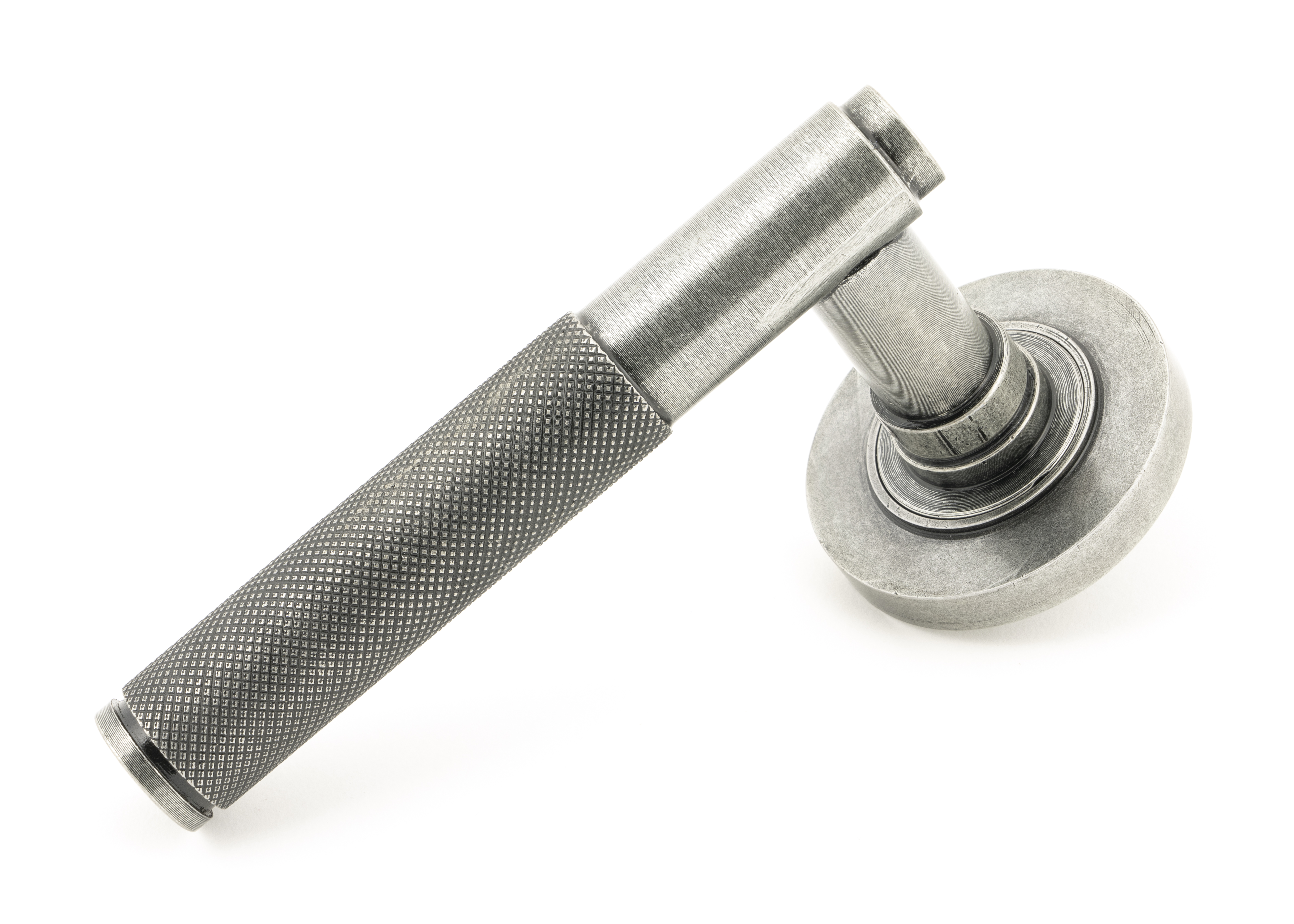 From The Anvil 45679 Pewter Brompton Lever on Rose Set (Plain Rose)