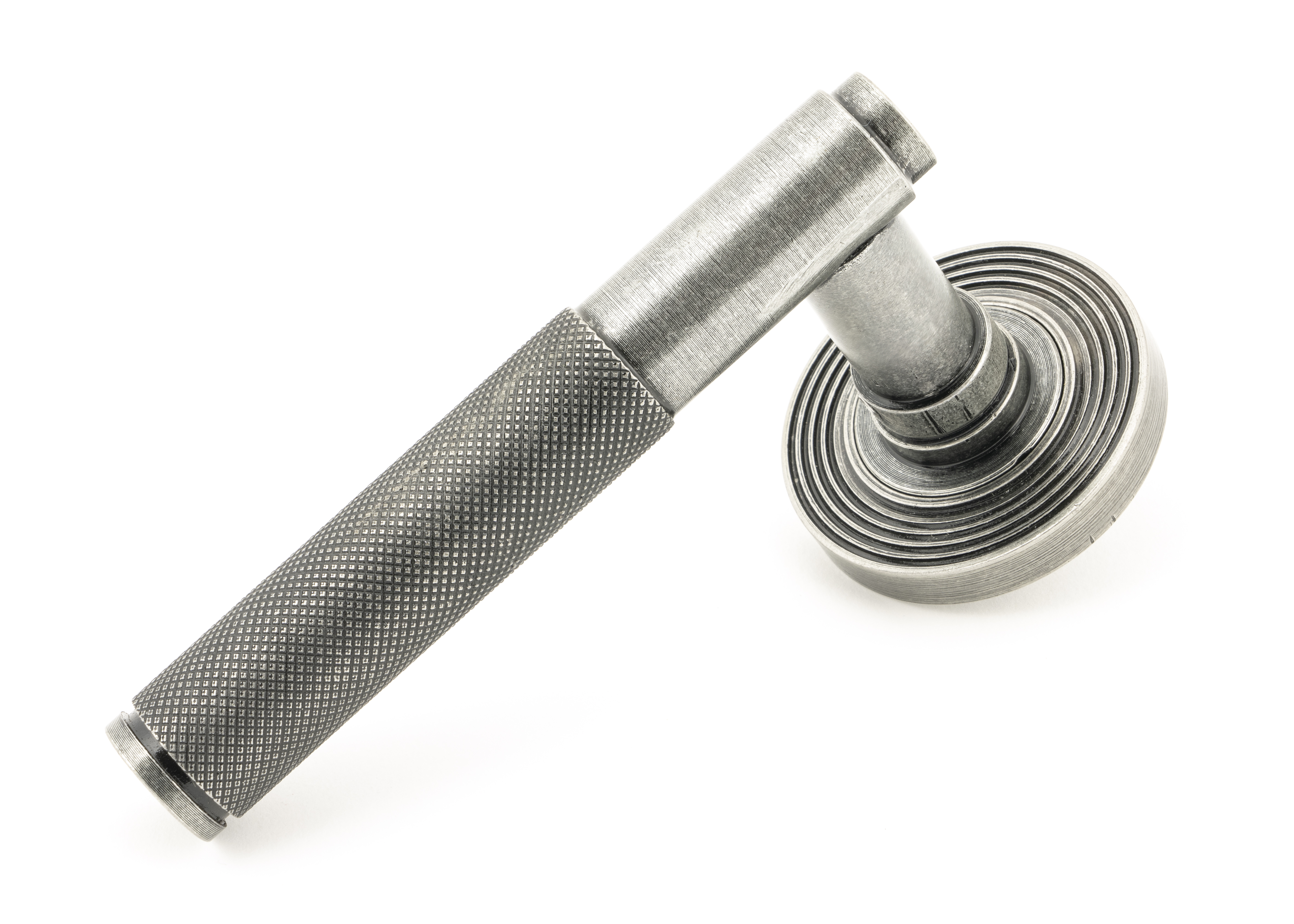 From The Anvil 45681 Pewter Brompton Lever on Rose Set (Beehive Rose)