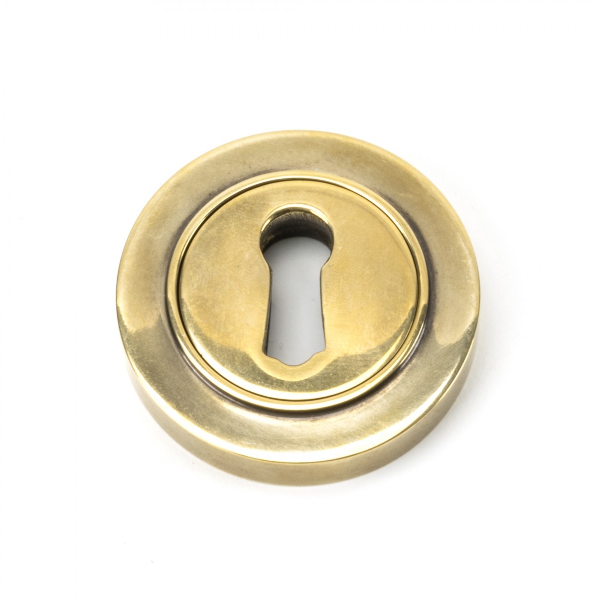 From The Anvil 45683 Aged Brass Round Escutcheon (Plain) Aged Brass