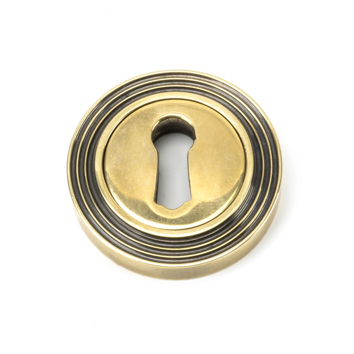 From The Anvil 45685 Aged Brass Round Escutcheon (Beehive) Aged Brass