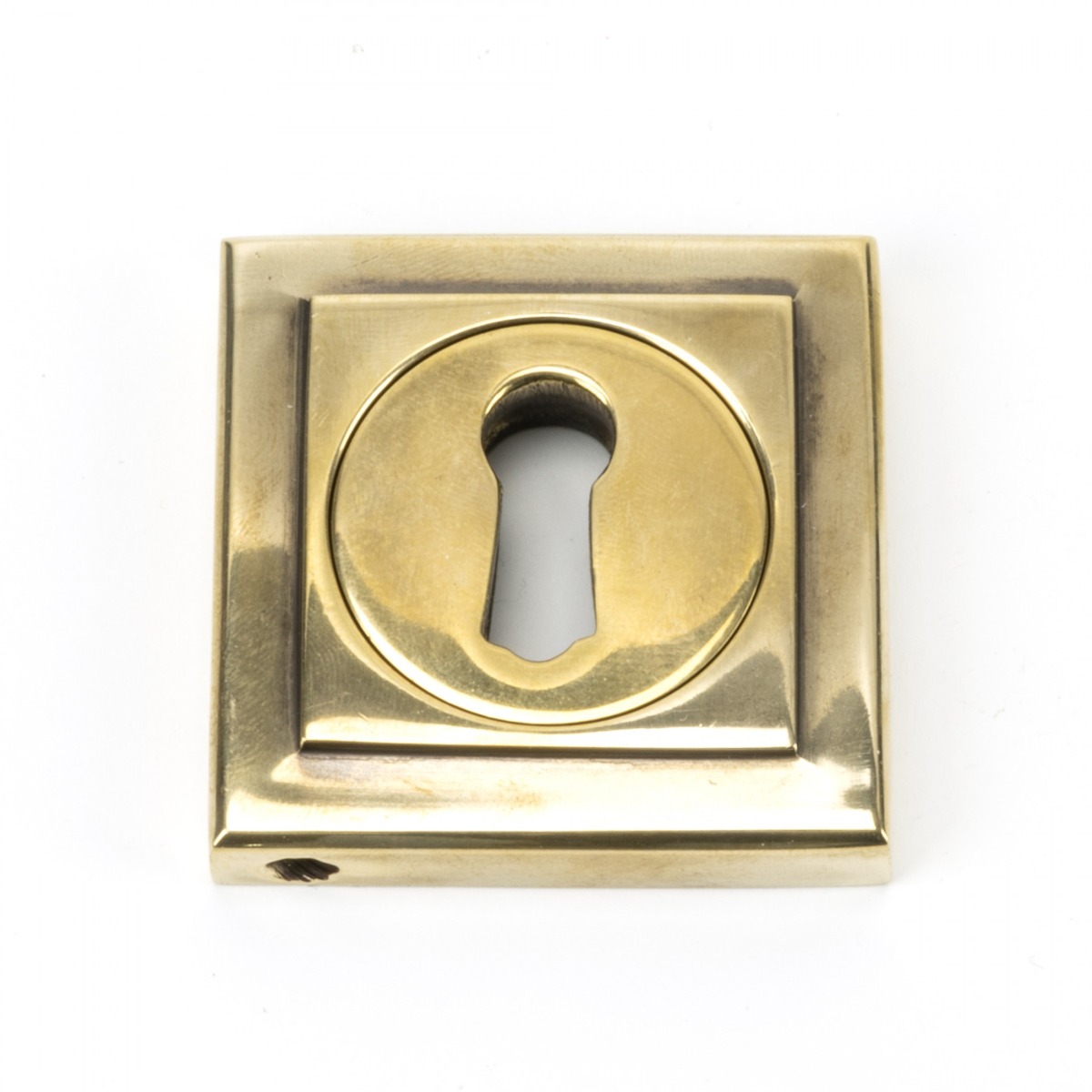 From The Anvil 45686 Aged Brass Round Escutcheon (Square) Aged Brass