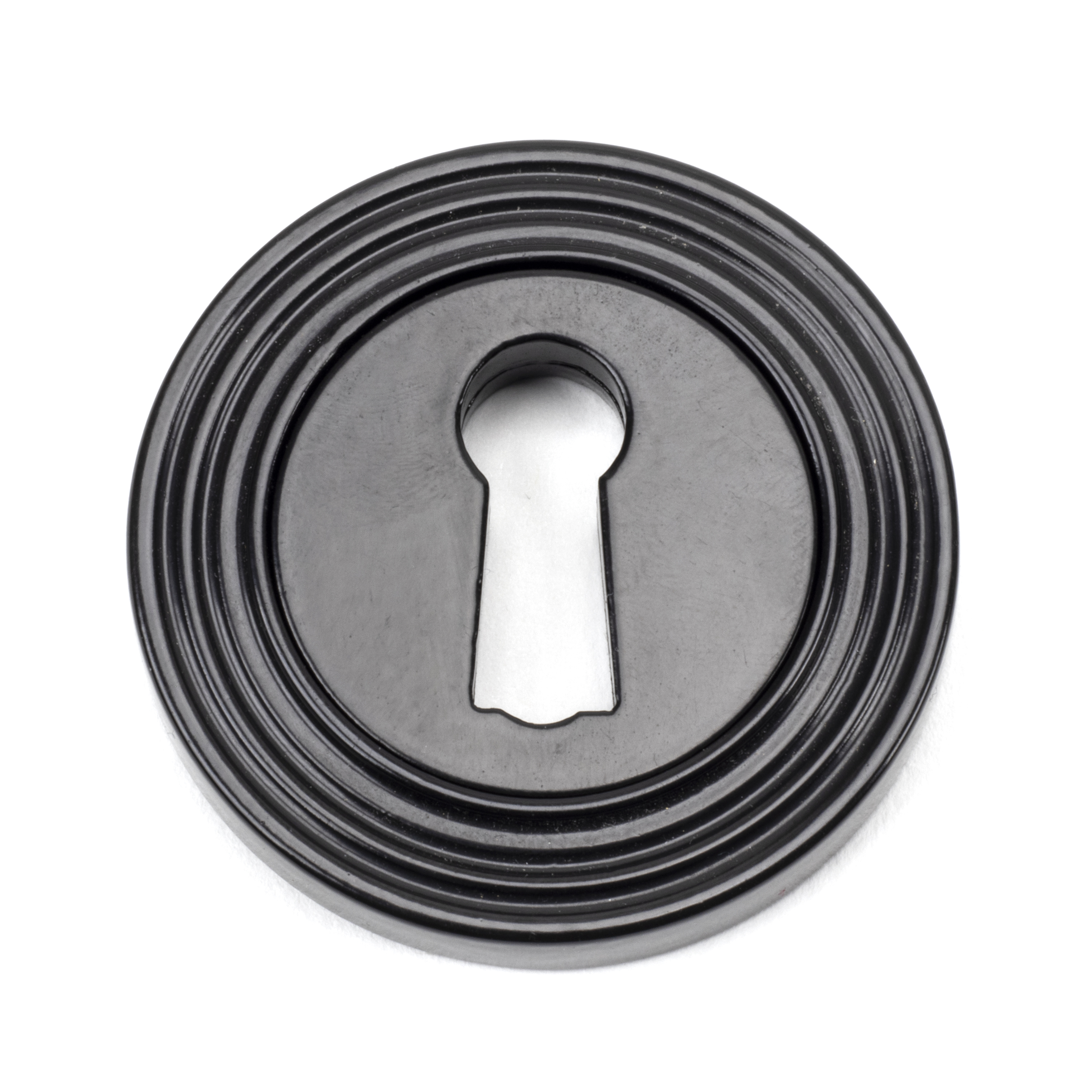From The Anvil 45697 Black Round Escutcheon (Beehive Rose)