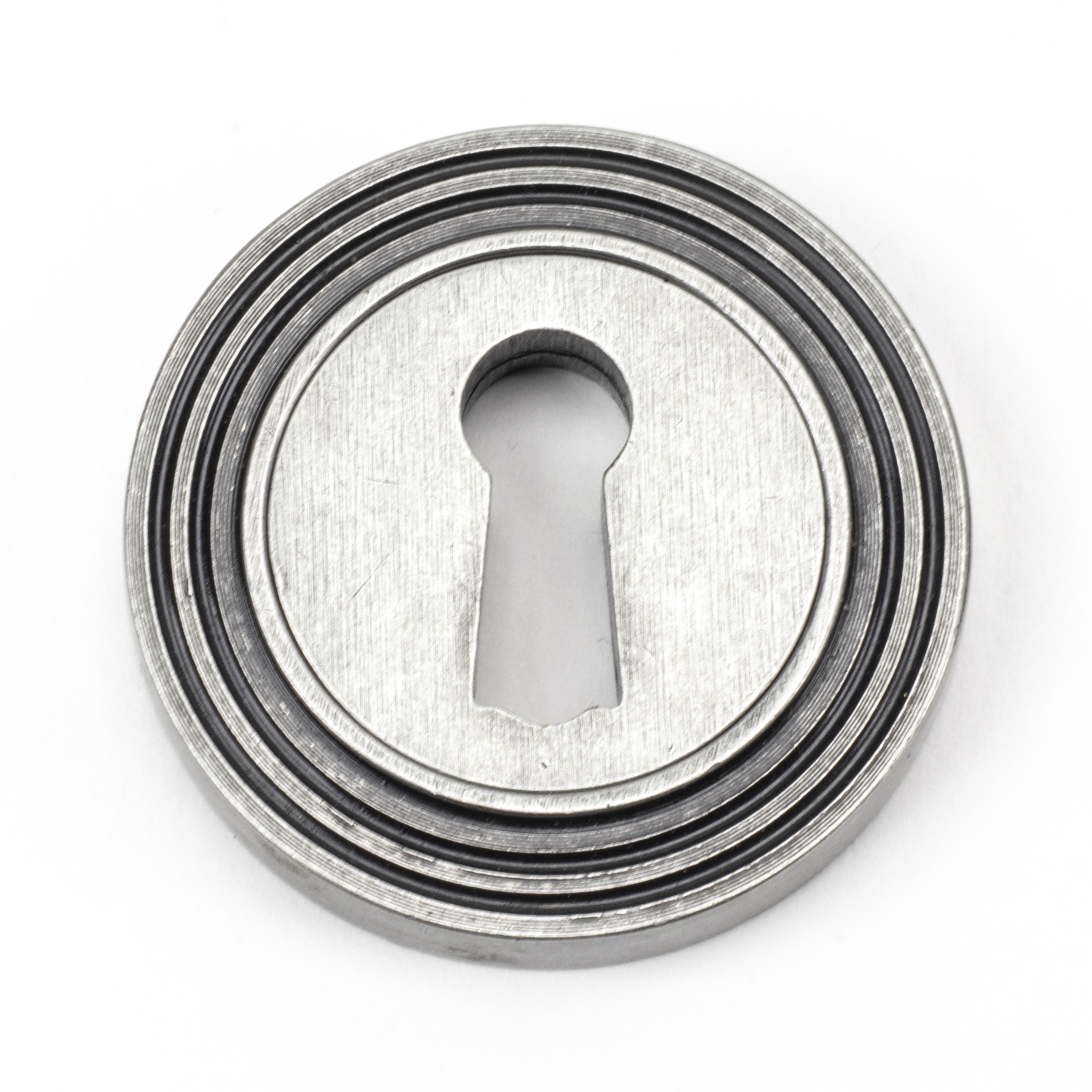 From The Anvil 45705 Pewter Round Escutcheon (Beehive Rose)