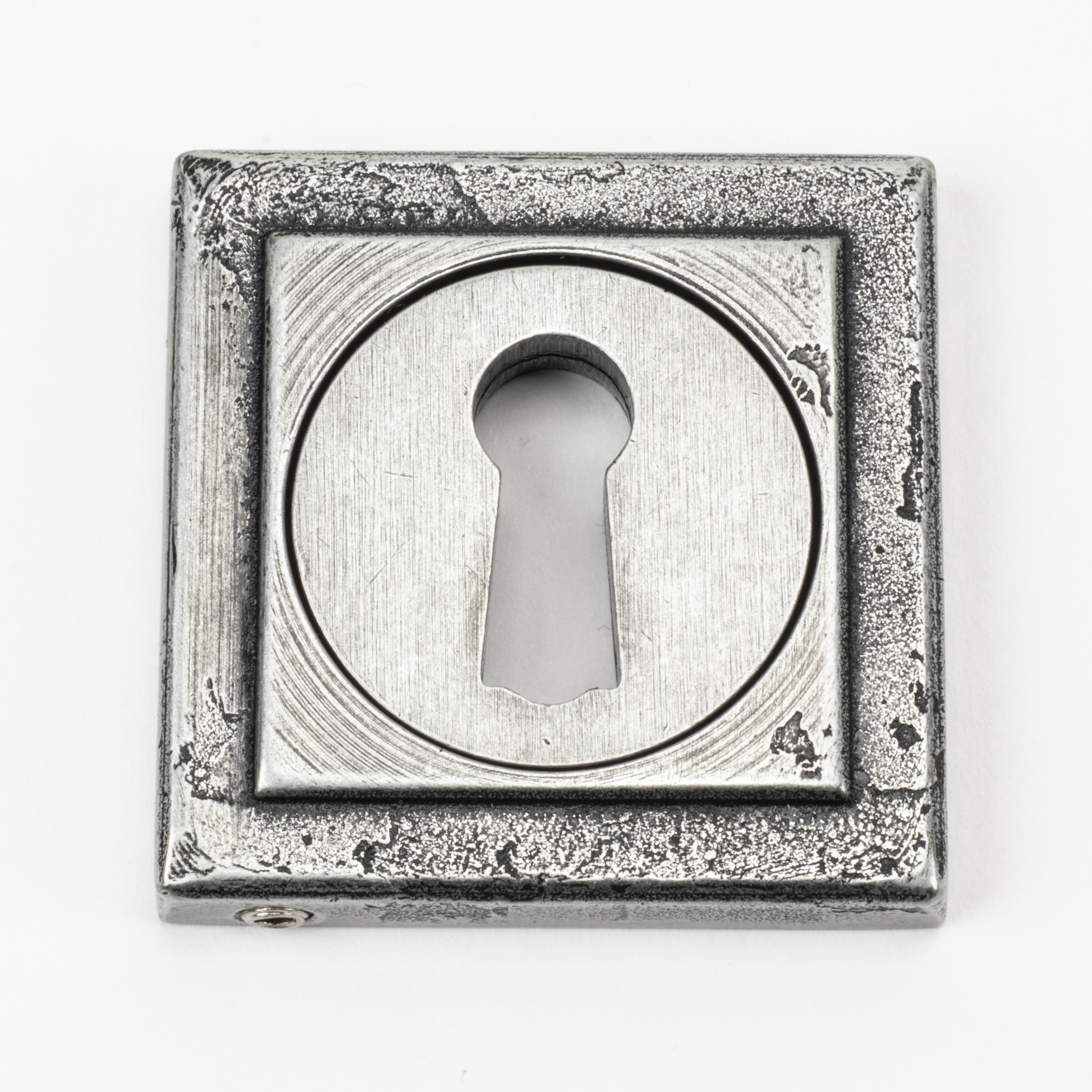 From The Anvil 45706 Pewter Round Escutcheon (Square Rose)