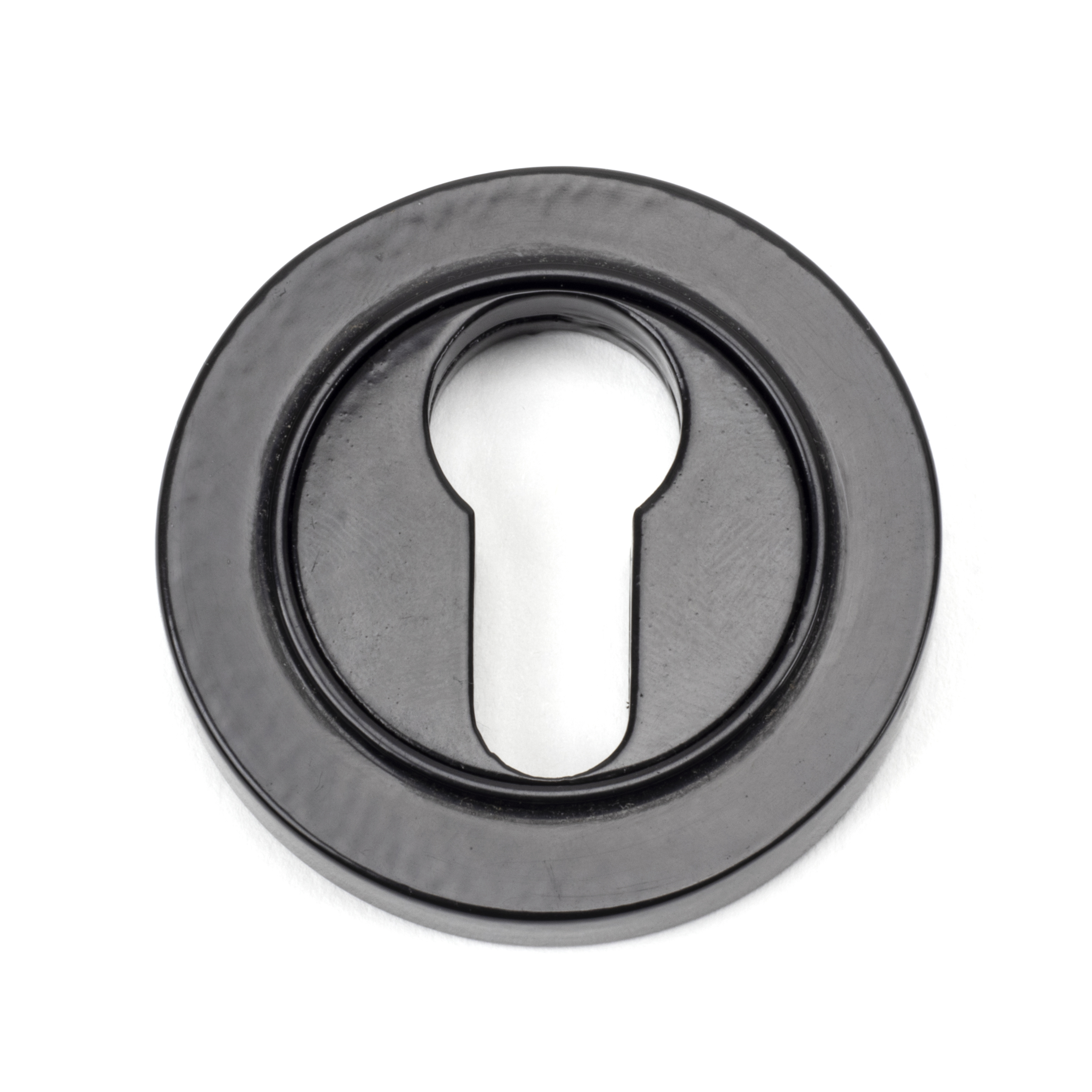 From The Anvil 45719 Black Round Euro Escutcheon (Plain Rose)