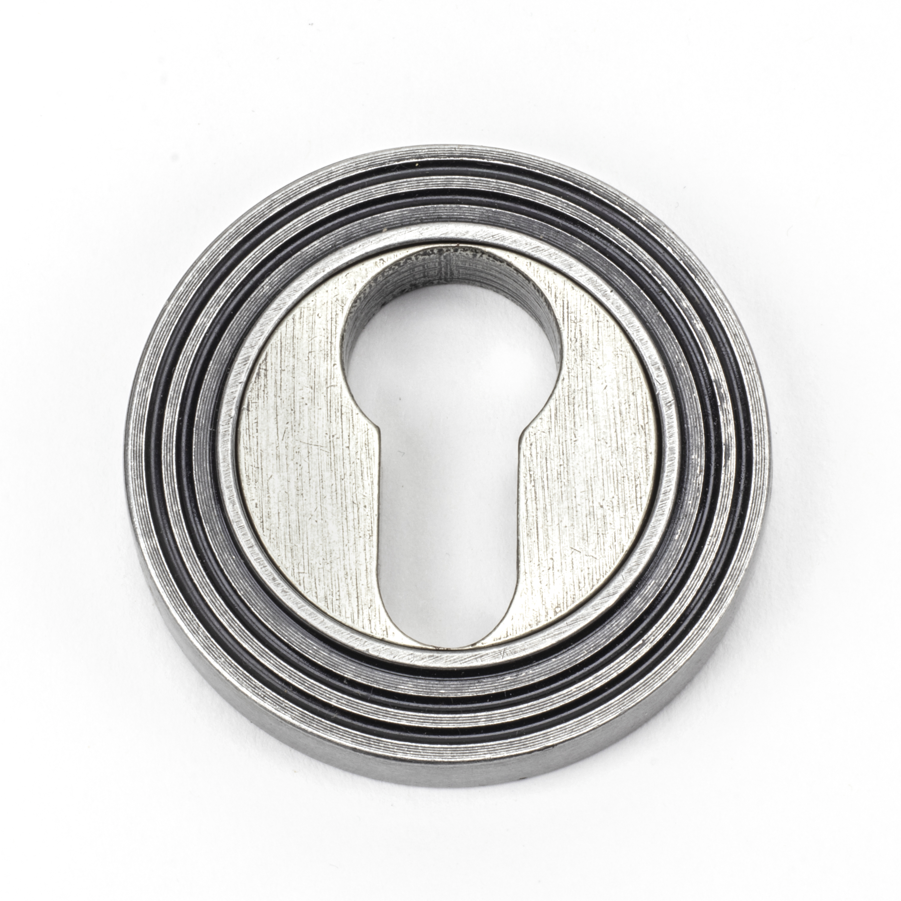 From The Anvil 45729 Pewter Round Euro Escutcheon (Beehive Rose)