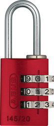 ABUS 145/20 Red B/EFSPP Red Std Shackle Combination Padlock 145 Size 20mm