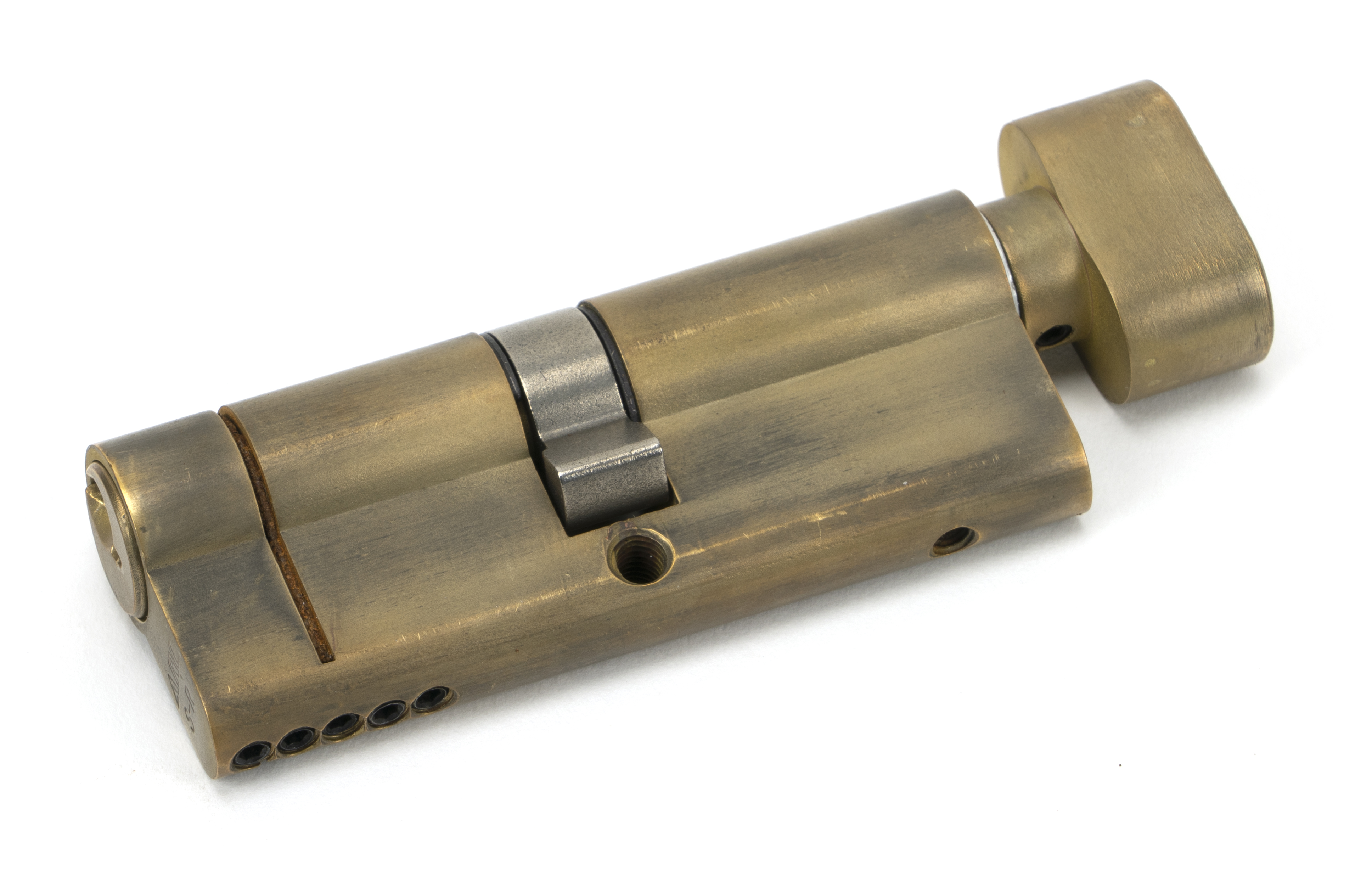 From The Anvil 45875 Aged Brass 40/40 5pin Euro Cylinder/Thumbturn KA