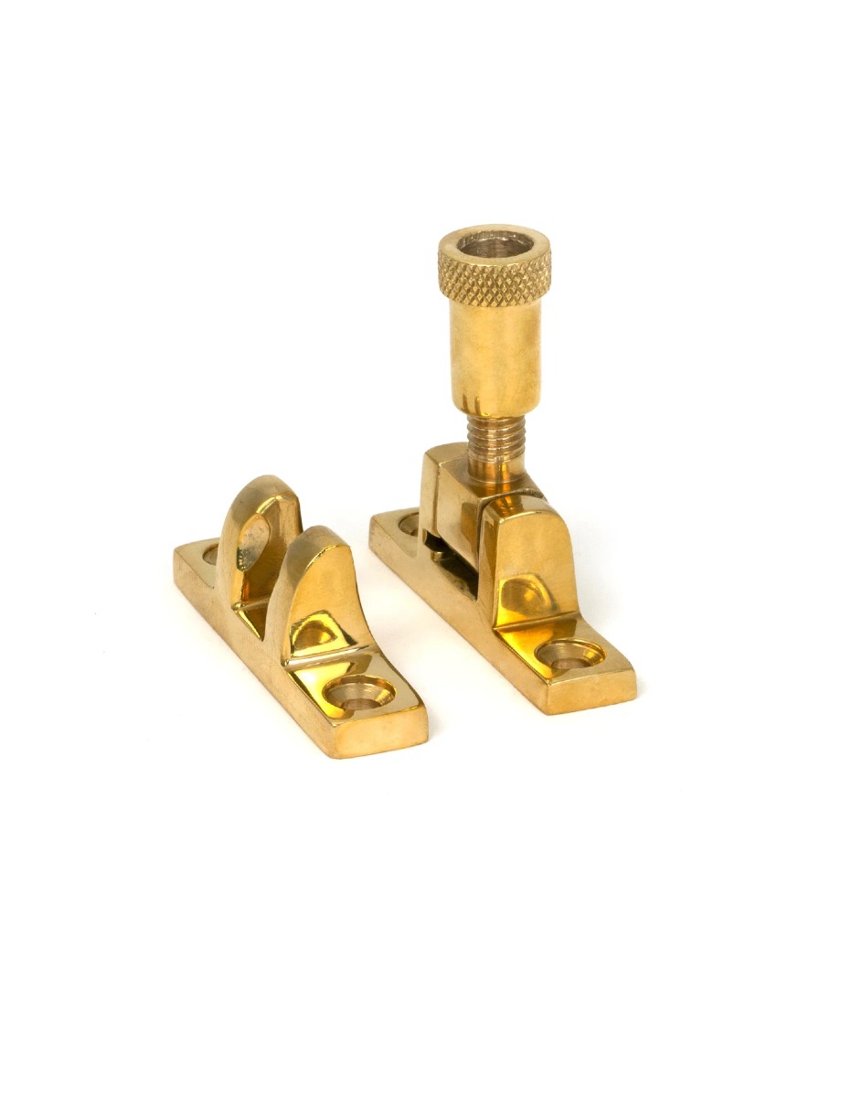 From the Anvil Polished Brass Brompton Brighton Fastener - Narrow Square 45962