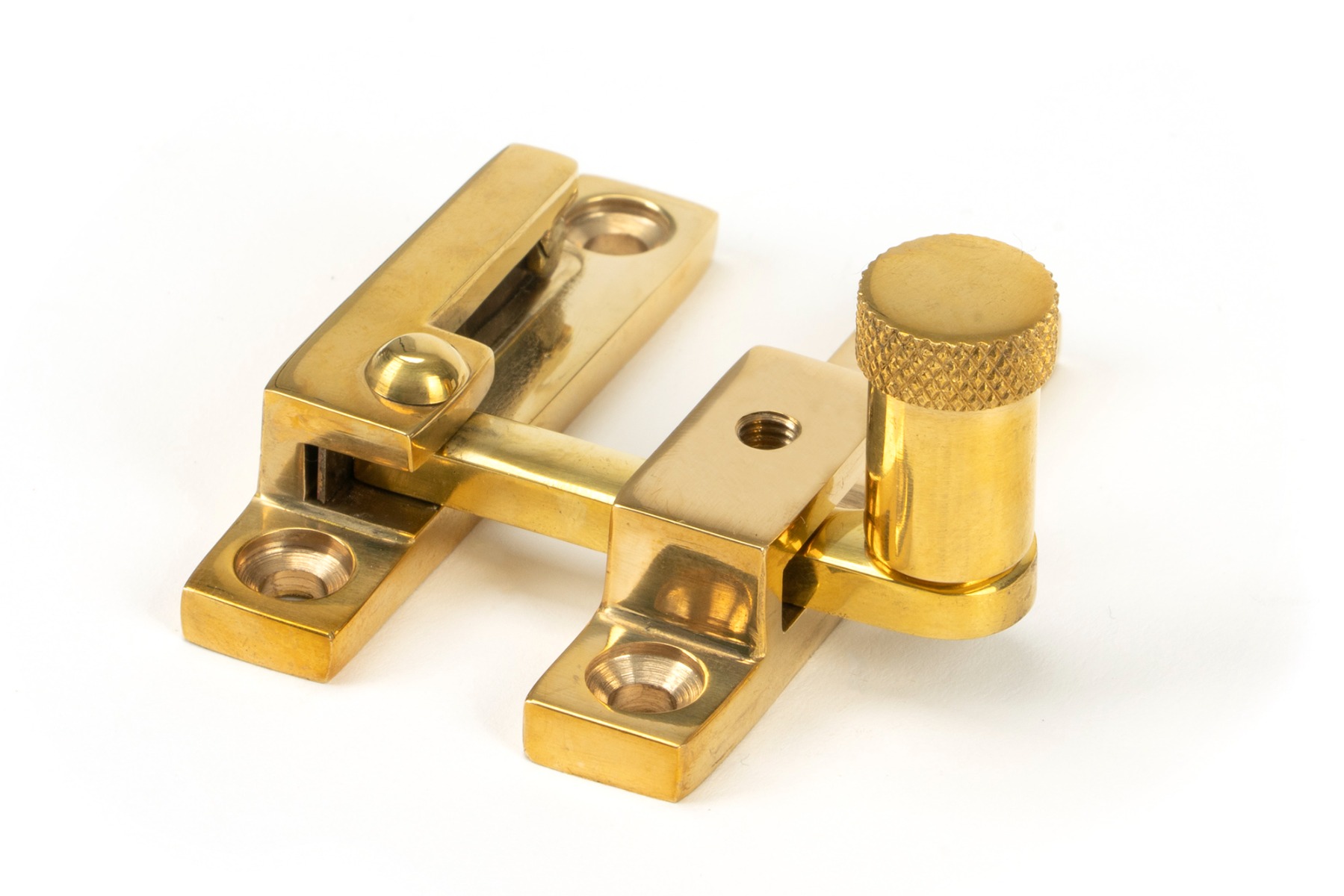 From The Anvil 45982 Polished Brass Brompton Quadrant Fastener - Narrow Polished Brass