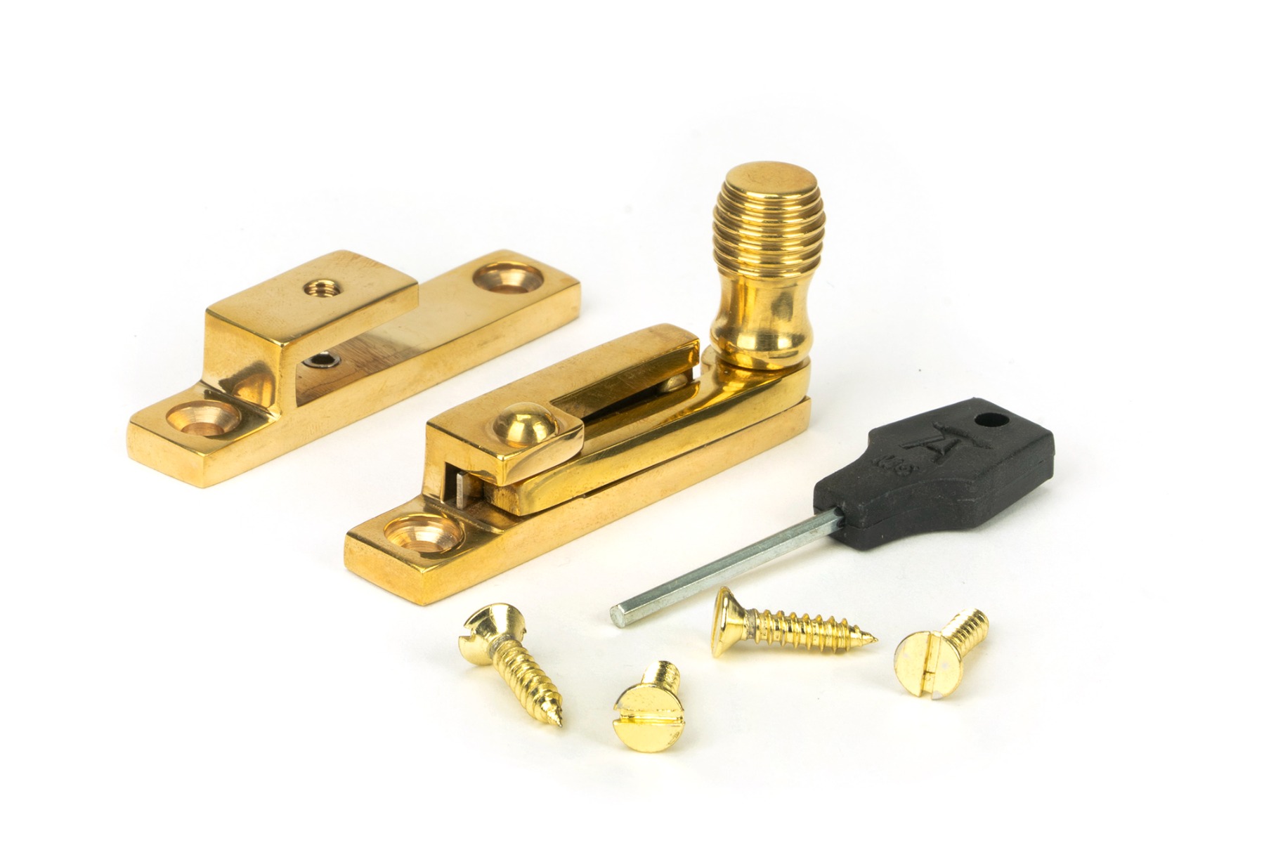 From The Anvil 45992 Polished Brass Beehive Quadrant Fastener - Narrow Polished Brass