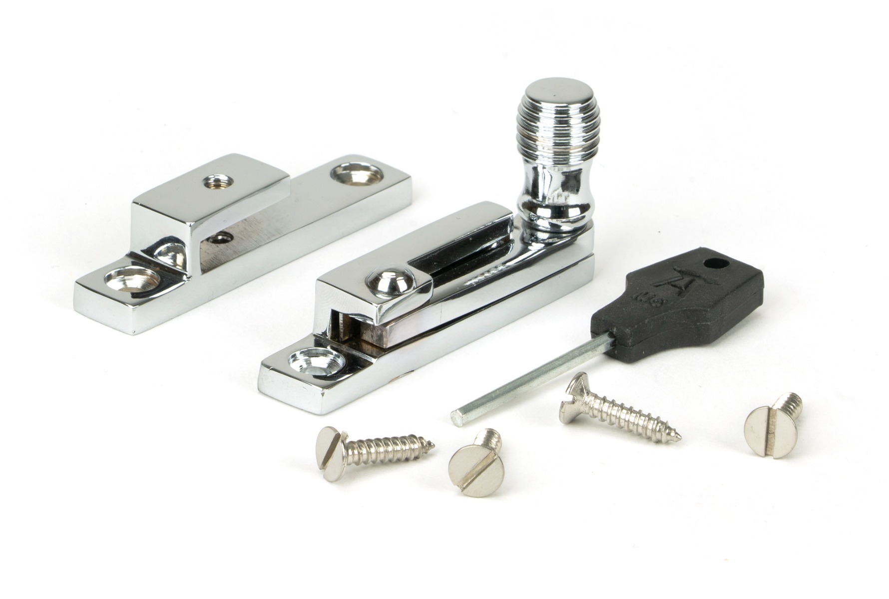 From The Anvil 45994 Polished Chrome Beehive Quadrant Fastener - Narrow Polished Chrome