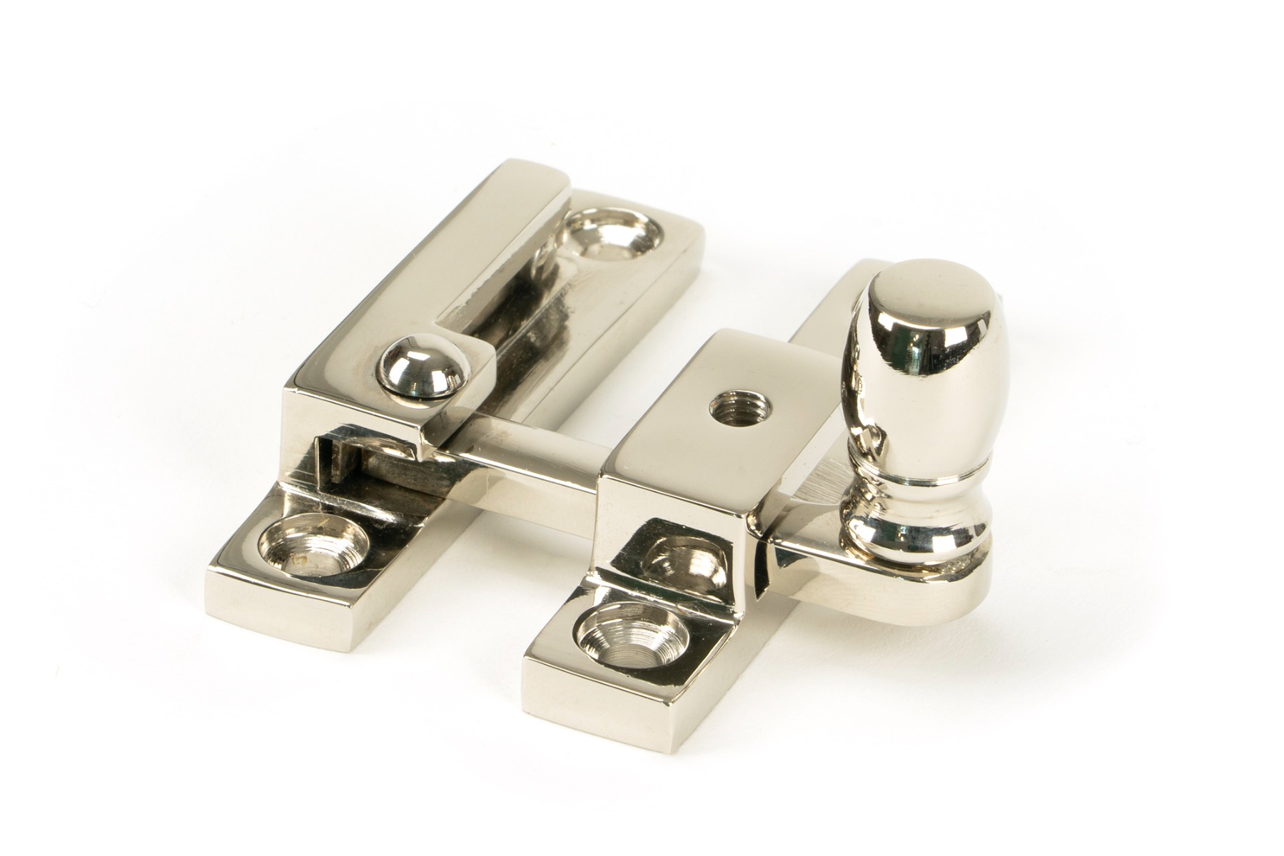 From The Anvil 45998 Polished Nickel Mushroom Quadrant Fastener - Narrow Polished Nickel