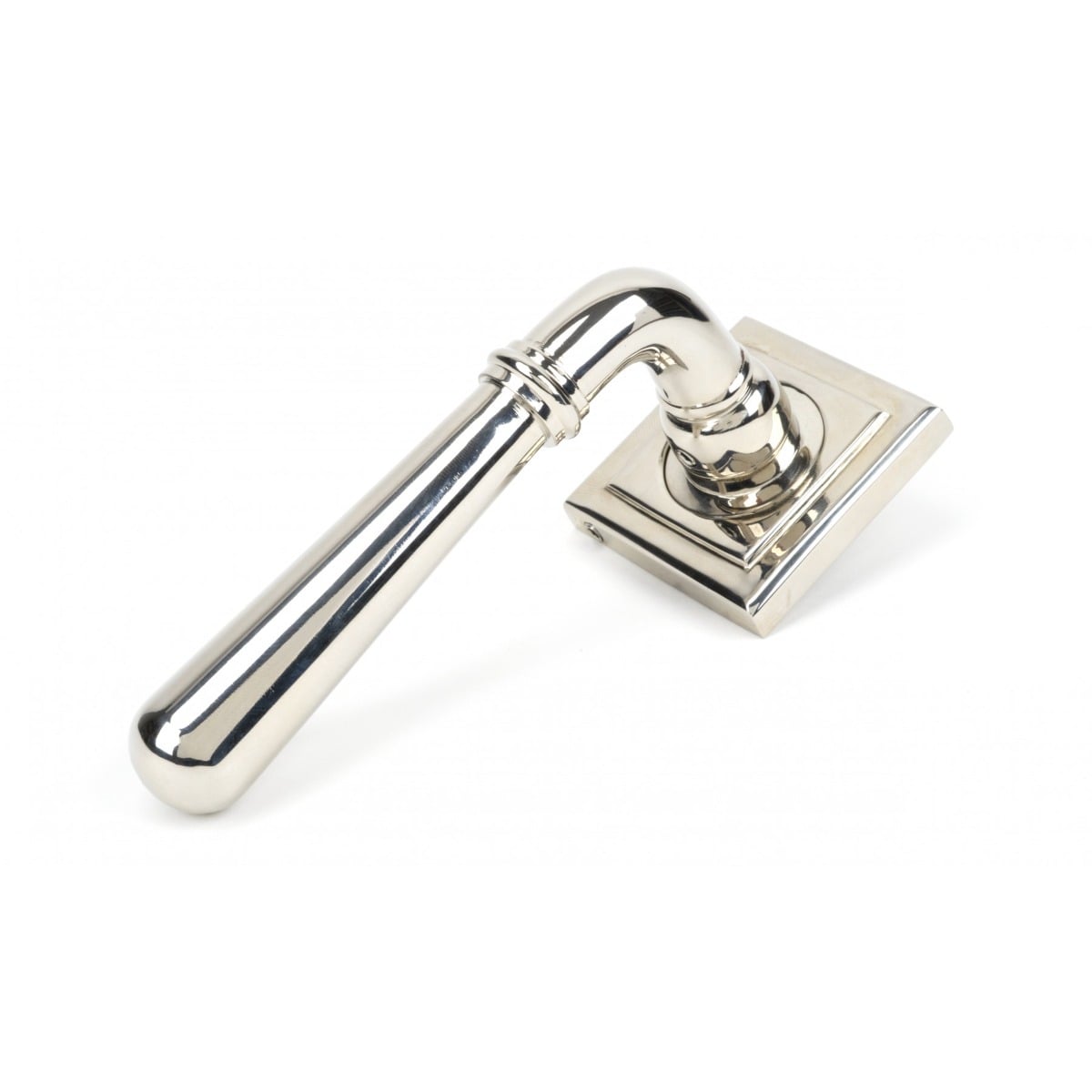 From The Anvil 46060 Polished Nickel Newbury Lever on Rose Set (Square) Polished Nickel