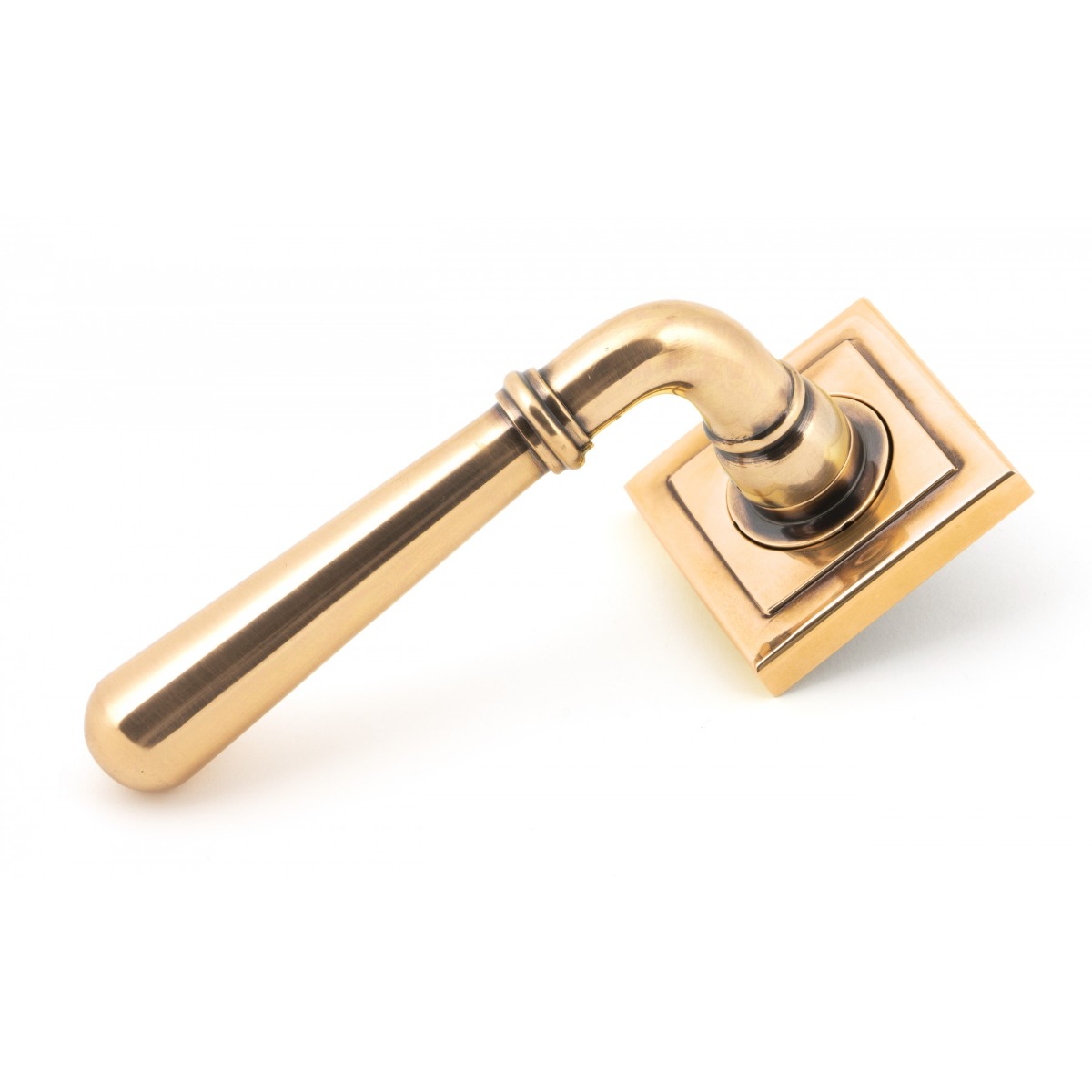 From The Anvil 46068 Polished Bronze Newbury Lever on Rose Set (Square) Polished Bronze
