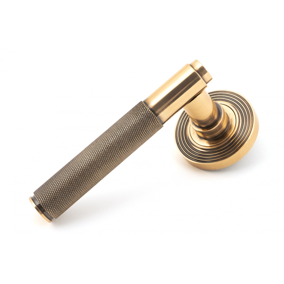 From The Anvil 46103 Polished Bronze Brompton Lever on Rose Set (Beehive) Polished Bronze