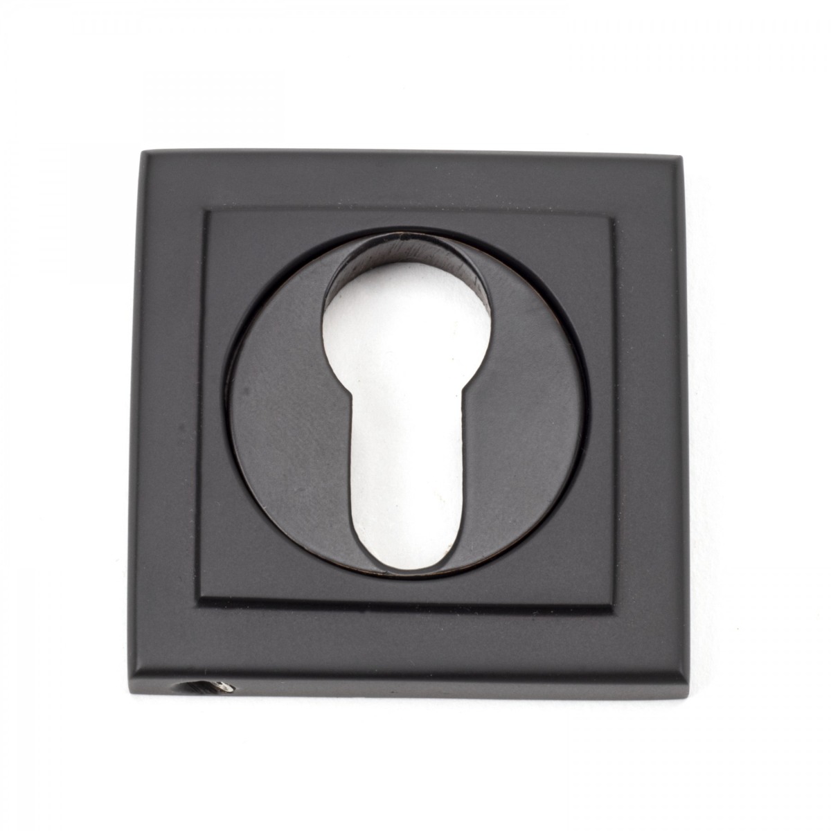 From The Anvil 46124 Aged Bronze Round Euro Escutcheon (Square) Aged Bronze