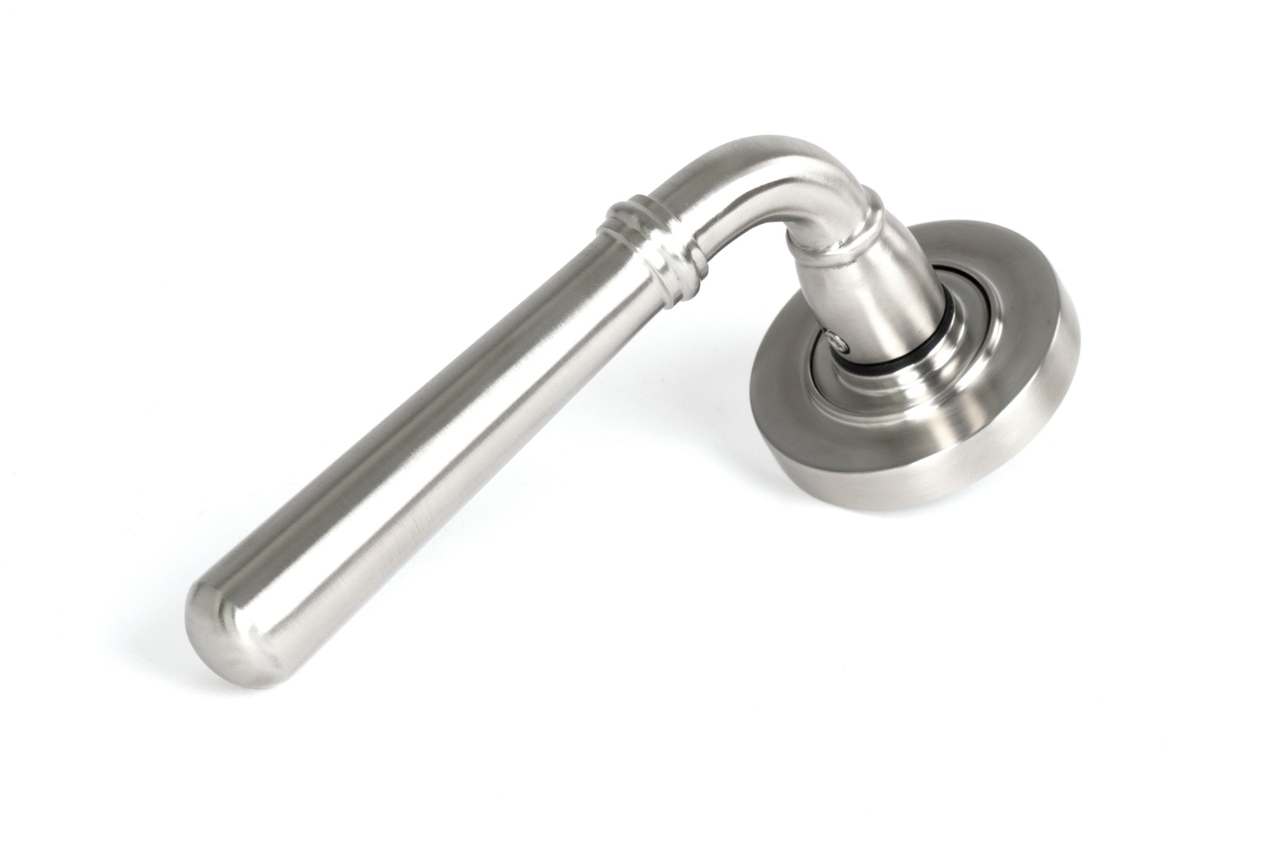 From The Anvil 46536 Satin Marine SS (316) Newbury Lever on Rose Set (Plain) - Unsprung Satin Marine SS (316)