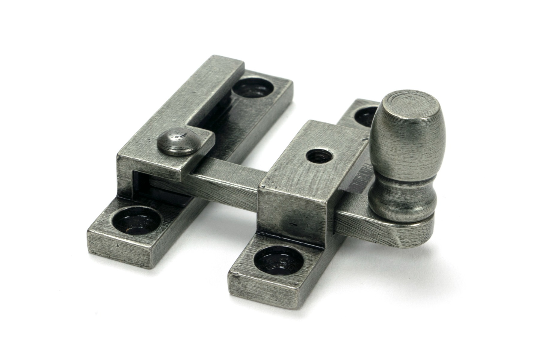 Pewter Mushroom Quadrant Fastener Narrow From The Anvil