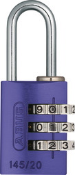ABUS 145/20 Lilac B/EFSPP Lilac Std Shackle Combination Padlock 145 Size 20mm