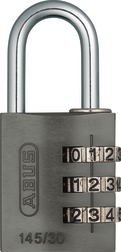 ABUS 145/30 Titanium B/EFSPP Titalium Std Shackle Combination Padlock 145 Size 30mm