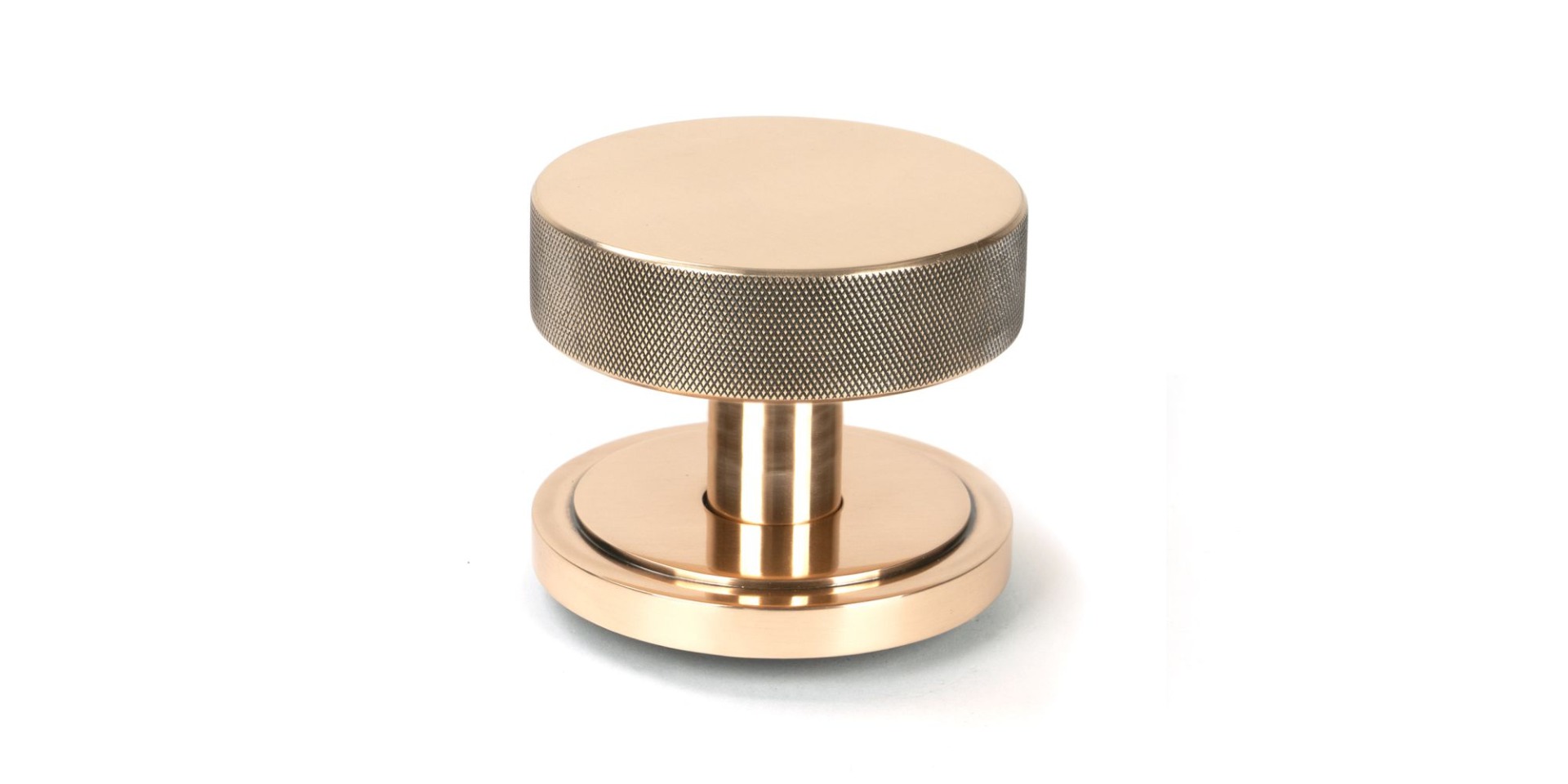 From The Anvil 46751 Polished Bronze Brompton Centre Door Knob Art Deco 90mm