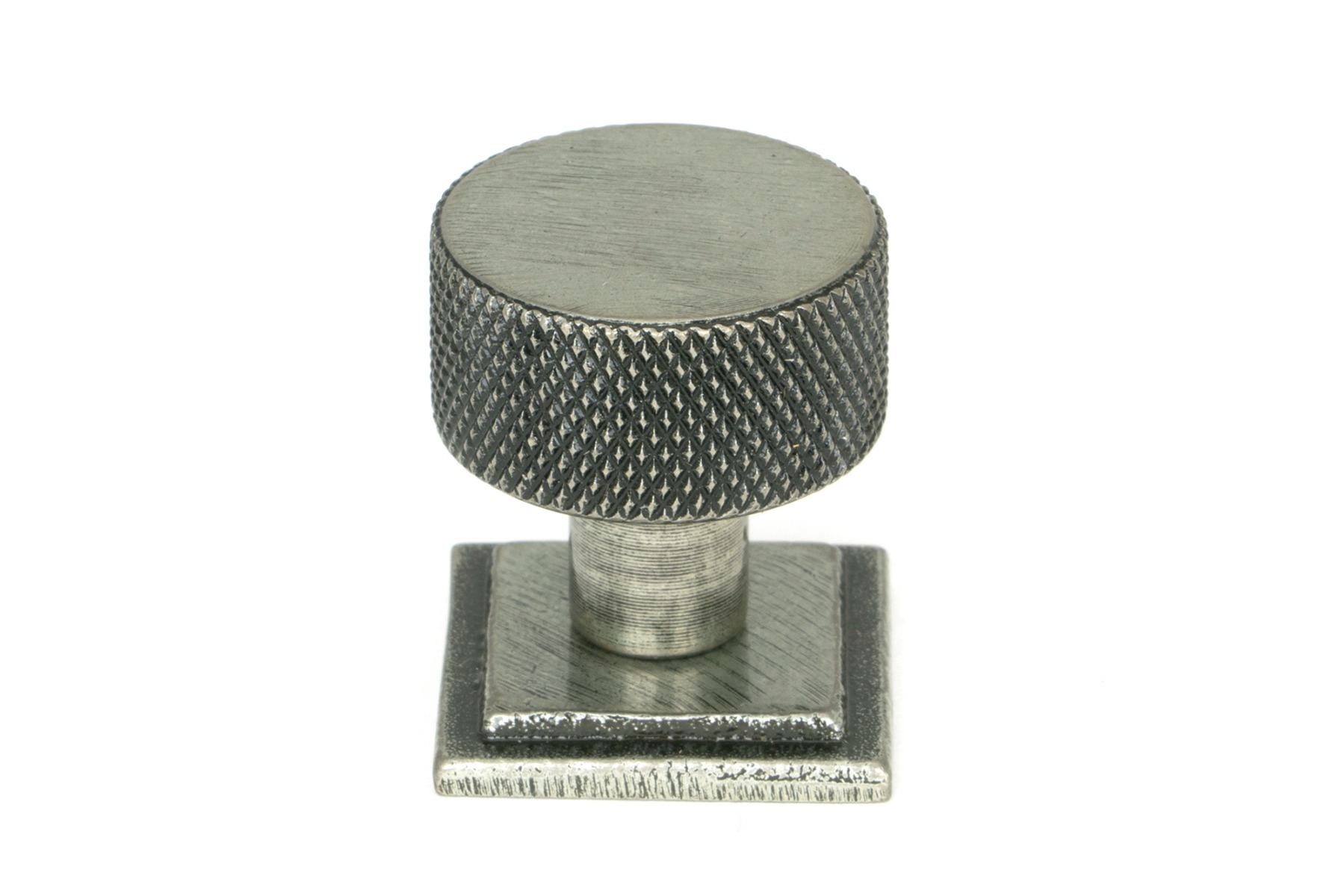 From The Anvil 46845 Pewter Brompton Cabinet Knob - 25mm (Square) Pewter Patina