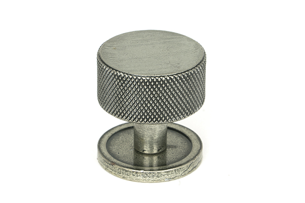 From The Anvil 46882 Pewter Brompton Cabinet Knob - 32mm (Plain) Pewter Patina
