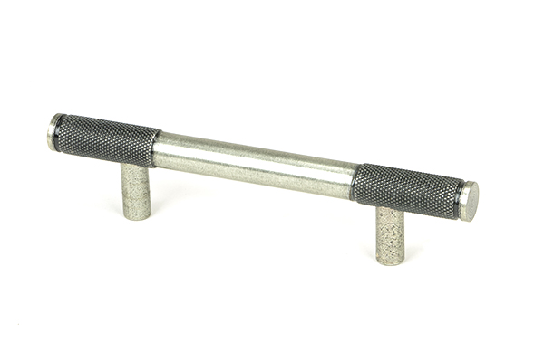 From The Anvil 46945 Pewter Half Brompton Pull Handle - Small Pewter Patina