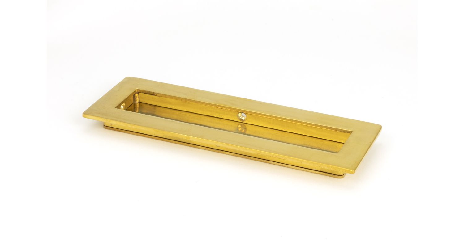 From The Anvil 47159 Polished Brass 175mm Plain Rectangular Pull Polished Brass