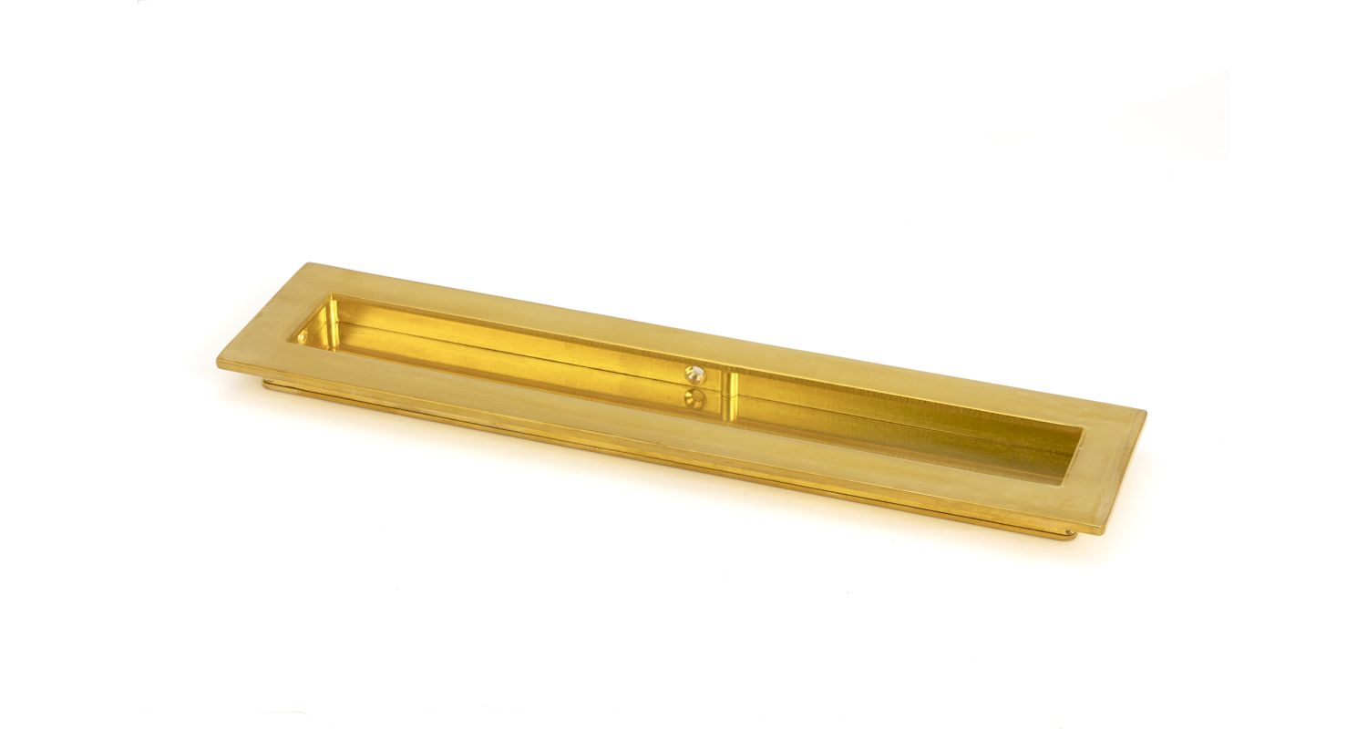 From The Anvil 47160 Polished Brass 250mm Plain Rectangular Pull Polished Brass