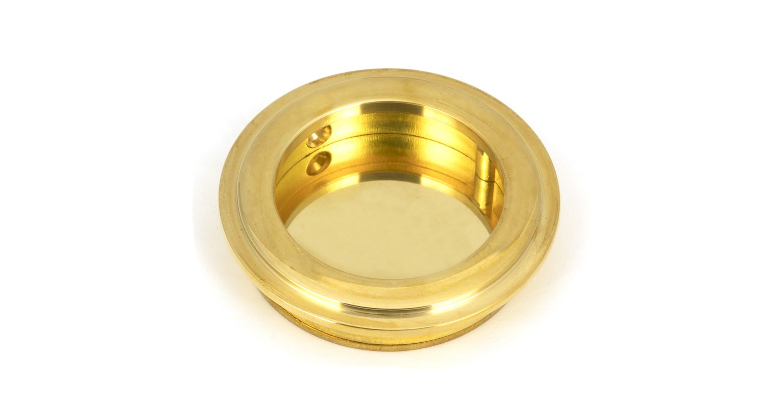 From The Anvil 47165 Polished Brass 60mm Art Deco Round Pull Polished Brass
