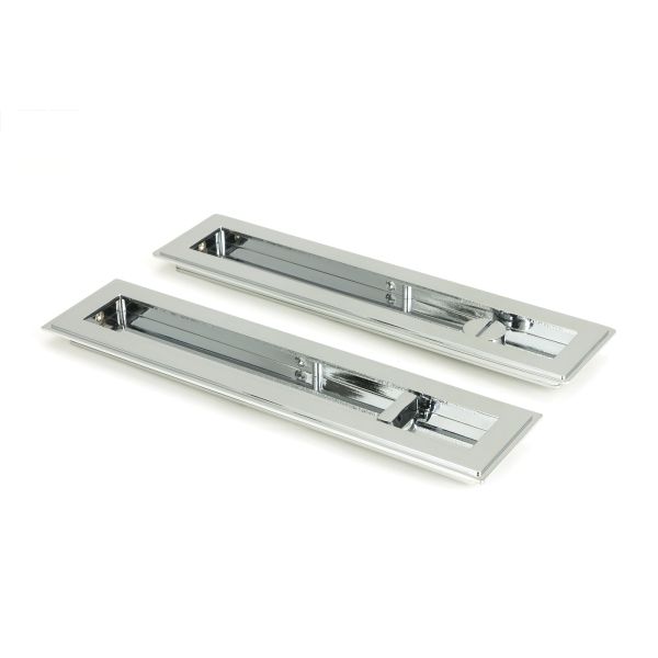 From The Anvil 47180 Polished Chrome 250mm Art Deco Rectangular Pull -Privacy Set Polished Chrome