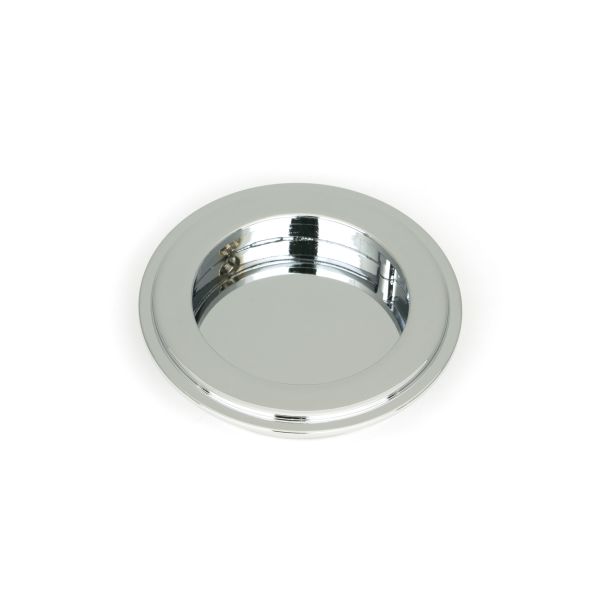 From The Anvil 47184 Polished Chrome 75mm Art Deco Round Pull Polished Chrome