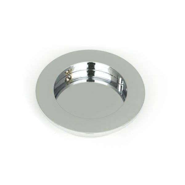 From The Anvil 47186 Polished Chrome 75mm Plain Round Pull Polished Chrome