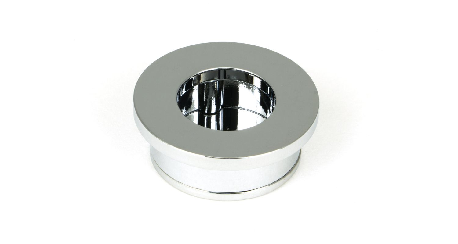 From The Anvil 47192 Polished Chrome 34mm Round Finger Edge Pull Polished Chrome