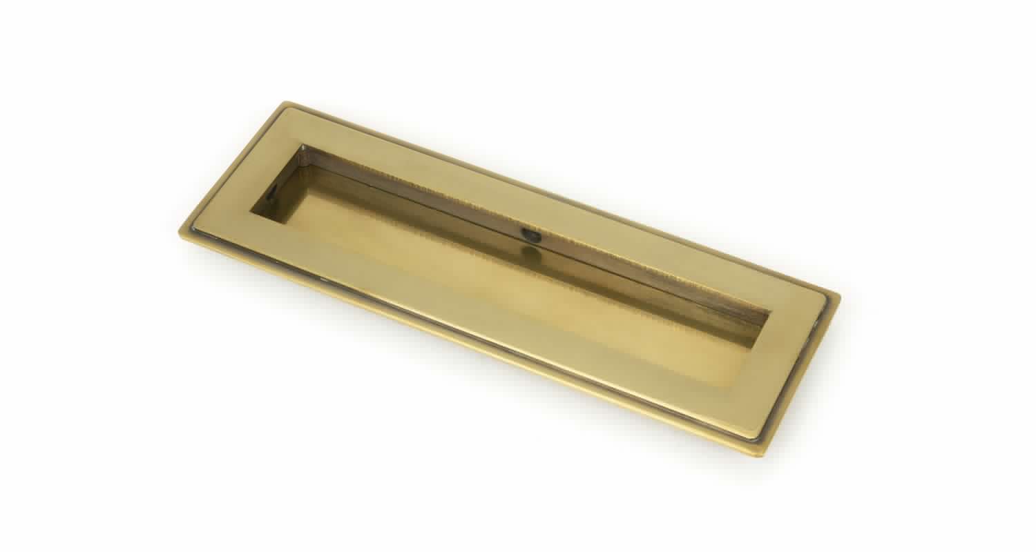 From The Anvil 48300 Aged Brass 175mm Art Deco Rectangular Pull Aged Brass