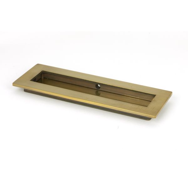 From The Anvil 48306 Aged Brass 175mm Plain Rectangular Pull Aged Brass