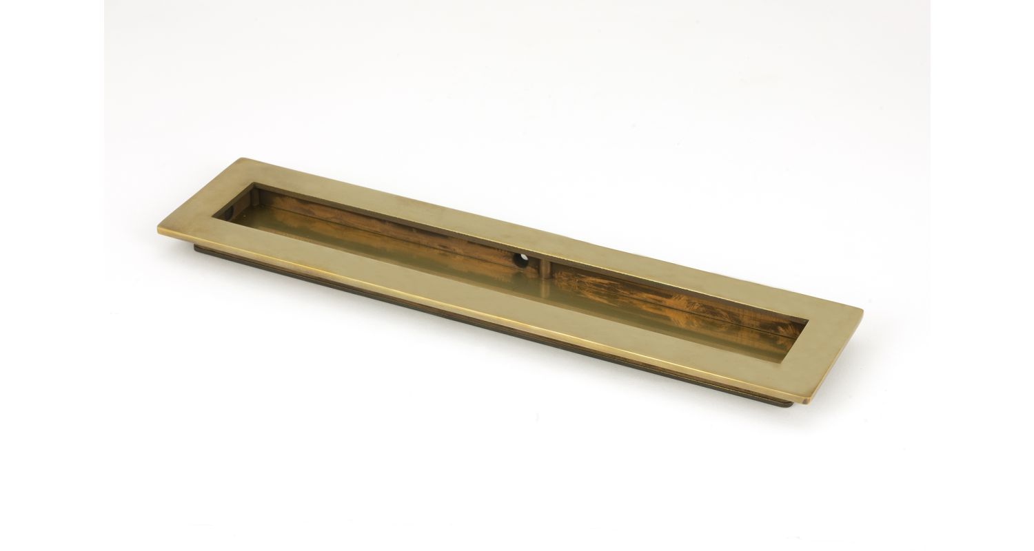 From The Anvil 48307 Aged Brass 250mm Plain Rectangular Pull Aged Brass