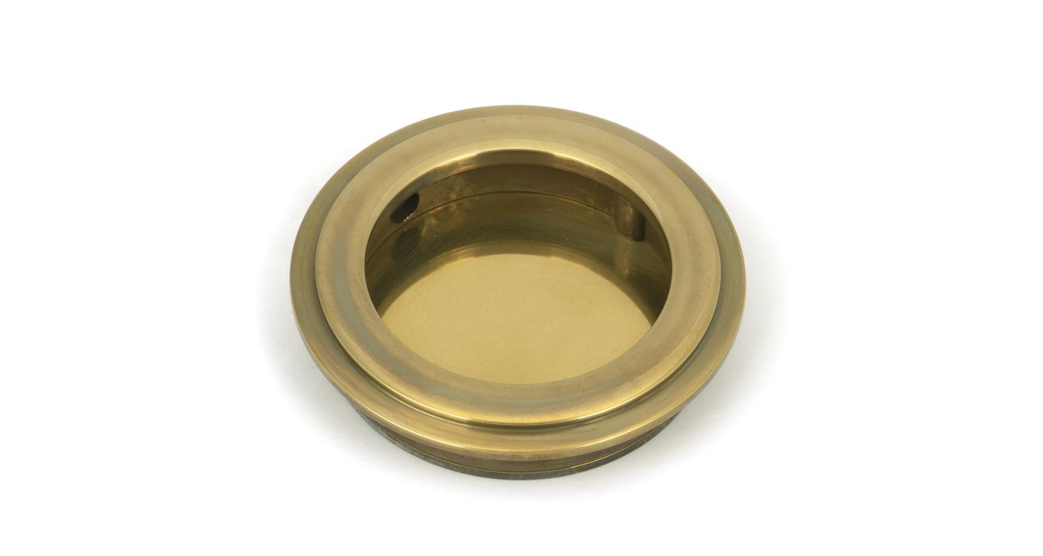 From The Anvil 48316 Aged Brass 60mm Art Deco Round Pull Aged Brass