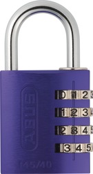 ABUS 145/40 Lilac B/EFSPP Lilac Std Shackle Combination Padlock 145 Size 40mm