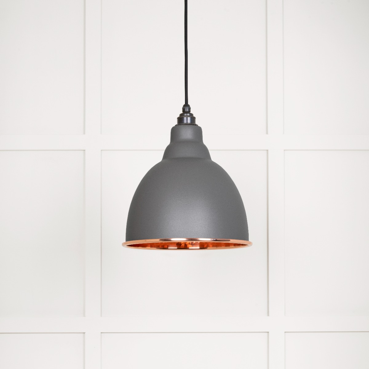 From The Anvil 49500BL Hammered Copper Brindley Pendant in Bluff Hammered Copper