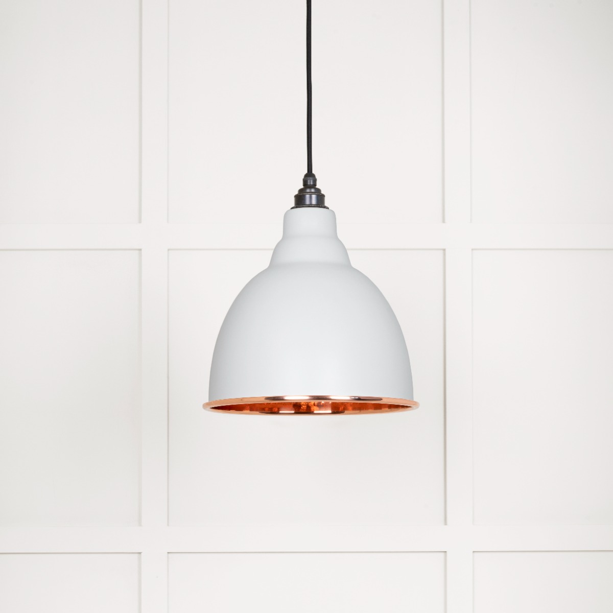 From The Anvil 49500F Hammered Copper Brindley Pendant in Flock Hammered Copper