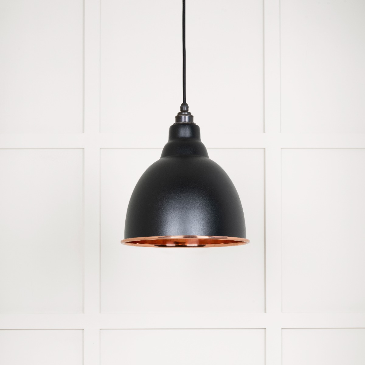 From The Anvil 49500SEB Smooth Copper Brindley Pendant in Elan Black Smooth Copper